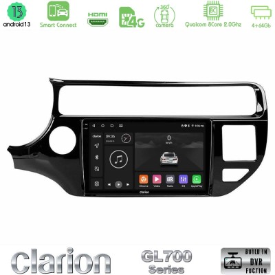 Clarion GL700 Series 8Core Android13 4+64GB Kia Rio 2015-2017 Navigation Multimedia Tablet 9
