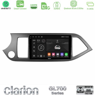 Clarion GL700 Series 8Core Android13 4+64GB Kia Picanto Navigation Multimedia Tablet 9