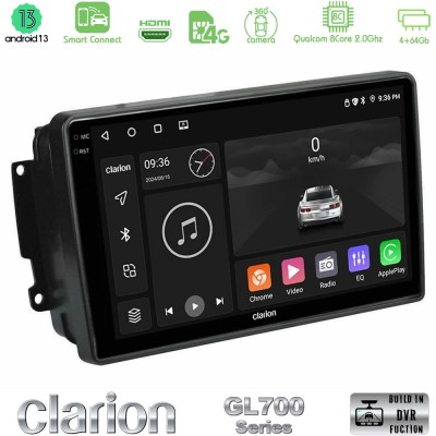 Clarion GL700 Series 8Core Android13 4+64GB Mercedes C/CLK/G Class (W203/W209) Navigation Multimedia Tablet 9