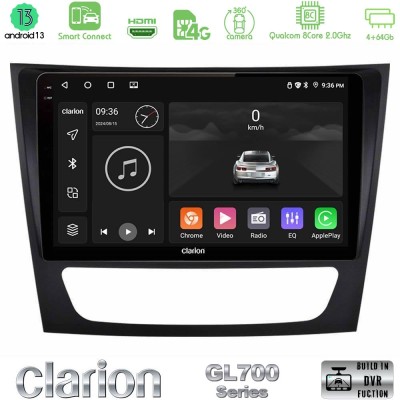 Clarion GL700 Series 8Core Android13 4+64GB Mercedes E Class / CLS Class Navigation Multimedia Tablet 9