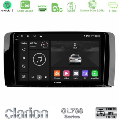 Clarion GL700 Series 8Core Android13 4+64GB Mercedes R Class Navigation Multimedia Tablet 9