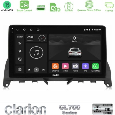 Clarion GL700 Series 8Core Android13 4+64GB Mercedes C Class W204 Navigation Multimedia Tablet 9