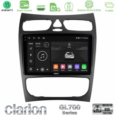 Clarion GL700 Series 8Core Android13 4+64GB Mercedes CLK Class W209 2000-2004 Navigation Multimedia Tablet 9