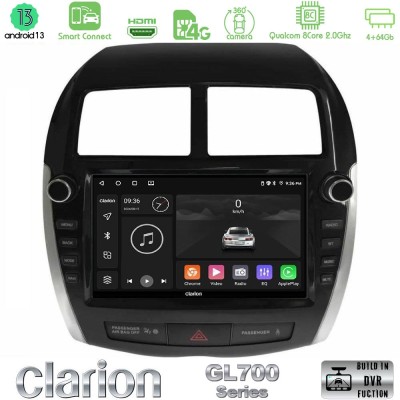 Clarion GL700 Series 8Core Android13 4+64GB Mitsubishi ASX 2013-2018 Navigation Multimedia Tablet 9
