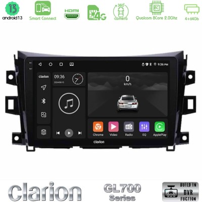 Clarion GL700 Series 8Core Android13 4+64GB Nissan Navara NP300 Navigation Multimedia Tablet 9