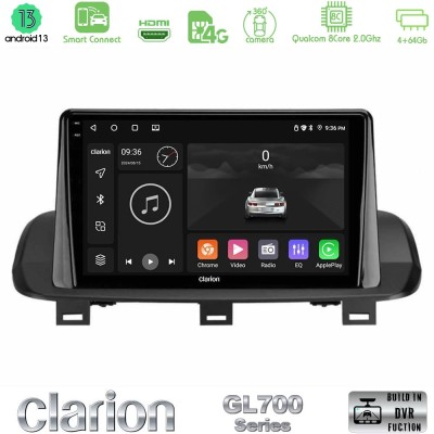 Clarion GL700 Series 8Core Android13 4+64GB Nissan Qashqai J12 & X-Trail T33 Navigation Multimedia Tablet 10
