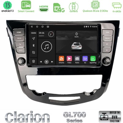 Clarion GL700 Series 8Core Android13 4+64GB Nissan Qashqai J11 (AUTO A/C) Navigation Multimedia Tablet 9
