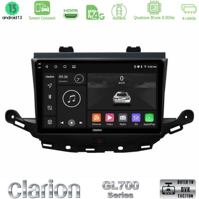 Clarion GL700 Series 8Core Android13 4+64GB Opel Astra K 2015-2019 Navigation Multimedia Tablet 9