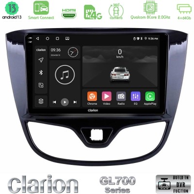 Clarion GL700 Series 8Core Android13 4+64GB Opel Karl 2017-2019 Navigation Multimedia Tablet 9