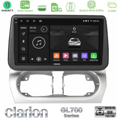 Clarion GL700 Series Opel Corsa C/Combo C 8Core Android13 4+64GB Navigation Multimedia Tablet 9