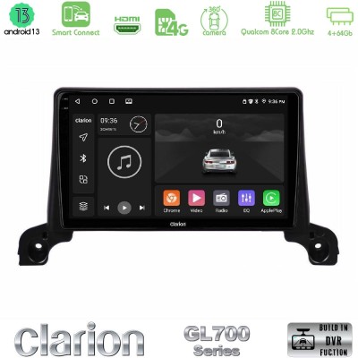 Clarion GL700 Series 8Core Android13 4+64GB Peugeot 3008/5008 2017-2023 Navigation Multimedia Tablet 9