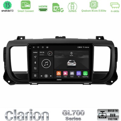 Clarion GL700 Series 8Core Android13 4+64GB Citroen/Peugeot/Opel/Toyota Navigation Multimedia Tablet 9