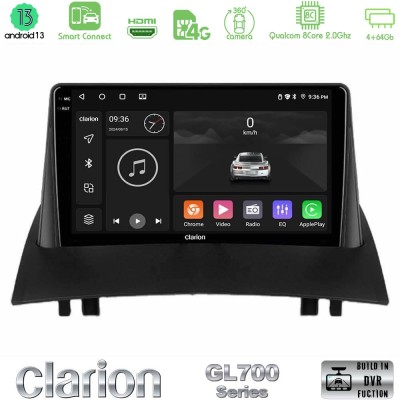 Clarion GL700 Series 8Core Android13 4+64GB Renault Megane 2 2002-2008 Navigation Multimedia Tablet 9