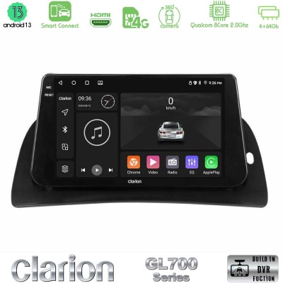 Clarion GL700 Series 8Core Android13 4+64GB Renault Kangoo 2013-2018 Navigation Multimedia Tablet 9
