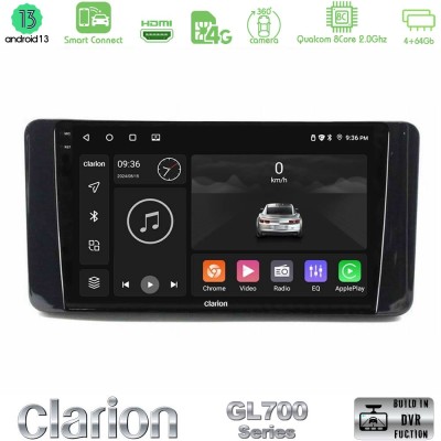 Clarion GL700 Series Skoda Kamiq 2019-2022 8Core Android13 4+64GB Navigation Multimedia Tablet 9