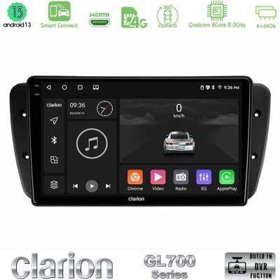 Clarion GL700 Series 8Core Android13 4+64GB Seat Ibiza 2008-2012 Navigation Multimedia Tablet 9