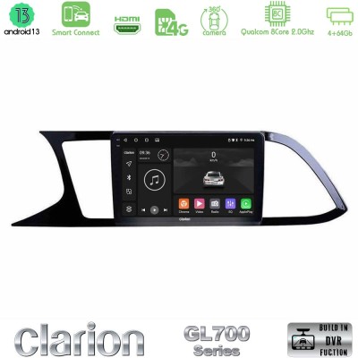 Clarion GL700 Series 8Core Android13 4+64GB Seat Leon 2013 – 2019 Navigation Multimedia Tablet 9