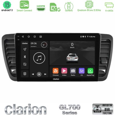 Clarion GL700 Series 8Core Android13 4+64GB Subaru Legacy/Outback 2002-2008 Navigation Multimedia Tablet 9