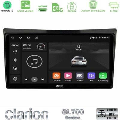 Clarion GL700 Series 8Core Android13 4+64GB Ssangyong Rexton 2002-2006 Navigation Multimedia Tablet 9