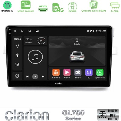 Clarion GL700 Series 8Core Android13 4+64GB Toyota Verso 2009-2018 Navigation Multimedia Tablet 9