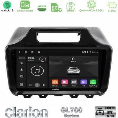 Clarion GL700 Series Toyota iQ 2008 – 2015 8Core Android13 4+64GB Navigation Multimedia Tablet 9