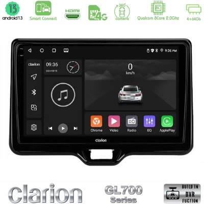 Clarion GL700 Series 8Core Android13 4+64GB Toyota Yaris Cross RHD 2020-> (Low Version) Navigation Multimedia Tablet 9