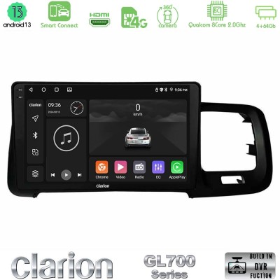 Clarion GL700 Series 8Core Android13 4+64GB Volvo S60 2010-2018 Navigation Multimedia Tablet 9