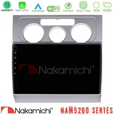 Nakamichi NAM5260 Series 4Core Android13 4+64GB VW Touran 2003-2011 Navigation Multimedia Tablet 10