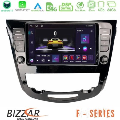 Bizzar F Series 8Core Android14 4+64GB  Nissan Qashqai J11 (AUTO A/C) Navigation Multimedia Tablet 9