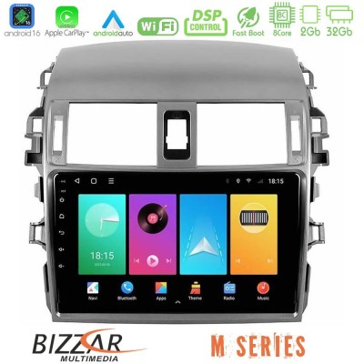 Bizzar M Series 8Core Android16 2+32GB  Toyota Corolla 2008-2010 Navigation Multimedia Tablet 9