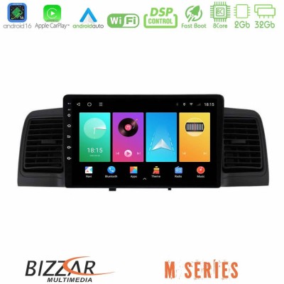 Bizzar M Series 8Core Android16 2+32GB  Toyota Corolla 2002-2006 Navigation Multimedia Tablet 9