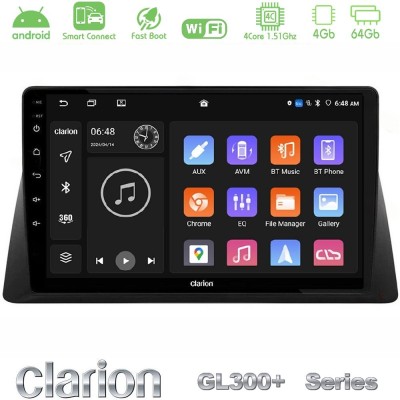 Clarion GL300+ Series 4Core Android ClarionOS 4+64GB  Honda WR-V 2024-> Navigation Multimedia Tablet 10