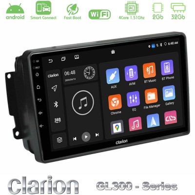Clarion GL300 Series 4Core Android ClarionOS 2+32GB Mercedes C/CLK/G Class (W203/W209) Navigation Multimedia Tablet 9