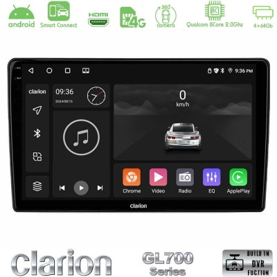 Clarion GL700 QUALCOMM Series 8Core Android ClarionOS 4+64GB Navigation Multimedia Tablet 10