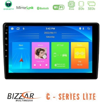 Bizzar C Series Lite 4Core Android14 2+32GB Ford 2007~2014 Navigation Multimedia Tablet 9