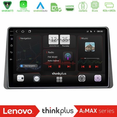 Lenovo Thinkplus A2MAX Series 8Core Android15 4+64GB  Dacia Duster 2025-> Navigation Multimedia Tablet 9