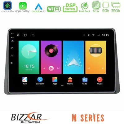 Bizzar M Series 8Core Android16 2+32GB  Dacia Duster 2025-> Navigation Multimedia Tablet 9