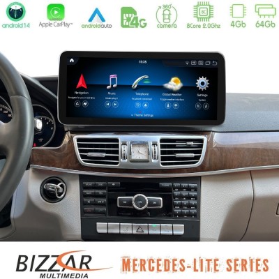 Bizzar Lite Series Mercedes E Class (W212) 06/2011-10/2014 NTG4.5 Android14 8Core (4+64GB) Navigation Multimedia 10.25