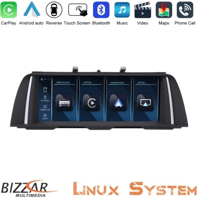 Bizzar BMW 5 Series F10/F11 CIC Linux Apple CarPlay | Android Auto screen 10.25