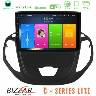Bizzar C Series Lite 4Core Android14 2+32GB  Ford Courier 2015-2023 Navigation Multimedia Tablet 9