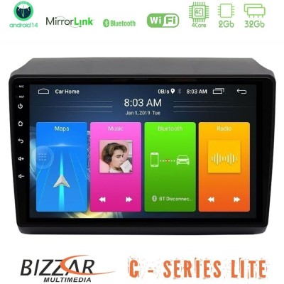 Bizzar C Series Lite 4Core Android14 2+32GB Fiat Ducato/Citroen Jumper/Peugeot Navigation Multimedia Tablet 9