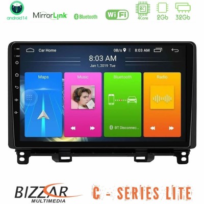 Bizzar C Series Lite 4Core Android14 2+32GB  Honda Jazz RHD 2021-2025 Navigation Multimedia Tablet 10