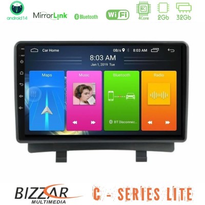 Bizzar C Series Lite 4Core Android14 2+32GB  Opel Zafira 2012-2016 Navigation Multimedia Tablet 9