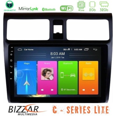 Bizzar C Series Lite 4Core Android14 2+32GB  Suzuki Swift 2005-2010 Navigation Multimedia Tablet 10