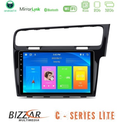 Bizzar C Series Lite 4Core Android14 2+32GB  VW GOLF 7 RHD Navigation Multimedia Tablet 10