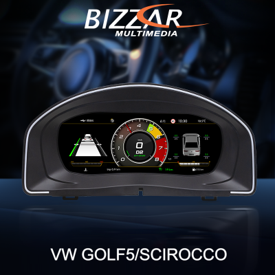 Bizzar Digital Cluster VW GOLF5/SCIROCCO Digital HD LCD Instrument Cluster 10.25