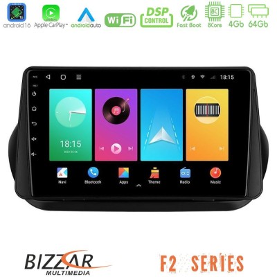 Bizzar F2 Series 8Core Android16 4+64GB  Fiat Fiorino/Citroen Nemo/Peugeot Bipper Navigation Multimedia Tablet 10