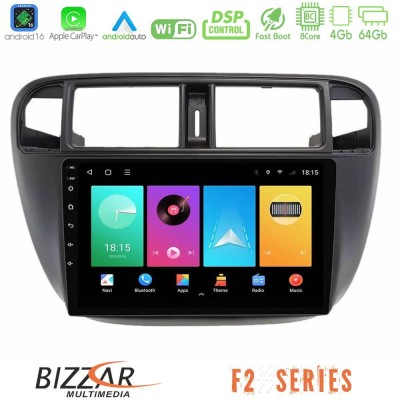 Bizzar F2 Series 8Core Android16 4+64GB Honda Civic 1995-2001 Navigation Multimedia Tablet 9