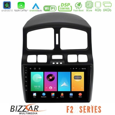 Bizzar F2 Series 8Core Android16 4+64GB Hyundai Santa Fe 2000-2006 Navigation Multimedia Tablet 9
