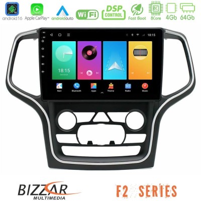 Bizzar F2 Series 8Core Android16 4+64GB Jeep Grand Cherokee 2014-2020 Navigation Multimedia Tablet 10